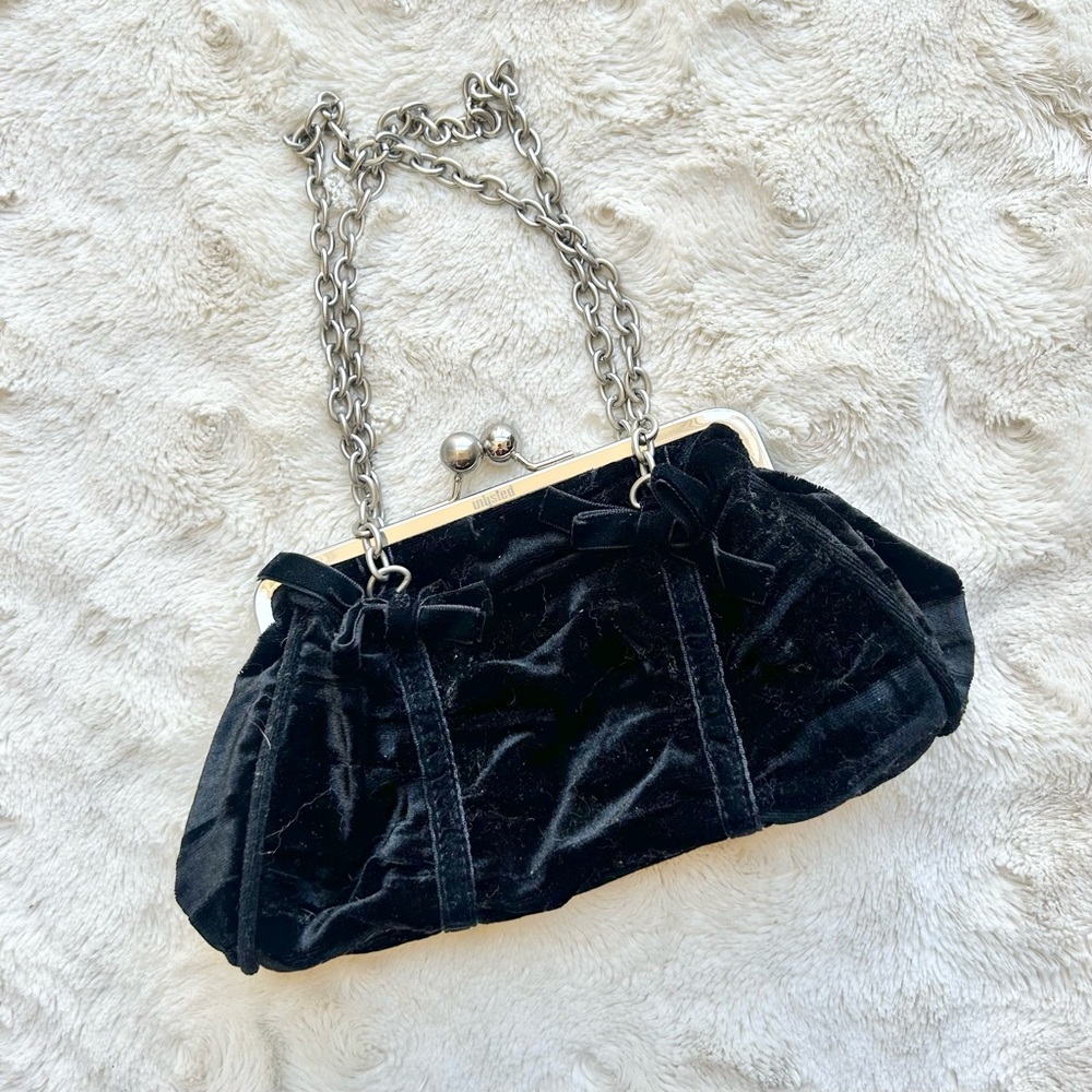 Y2K Velvet Coquette Bow Mini Bag